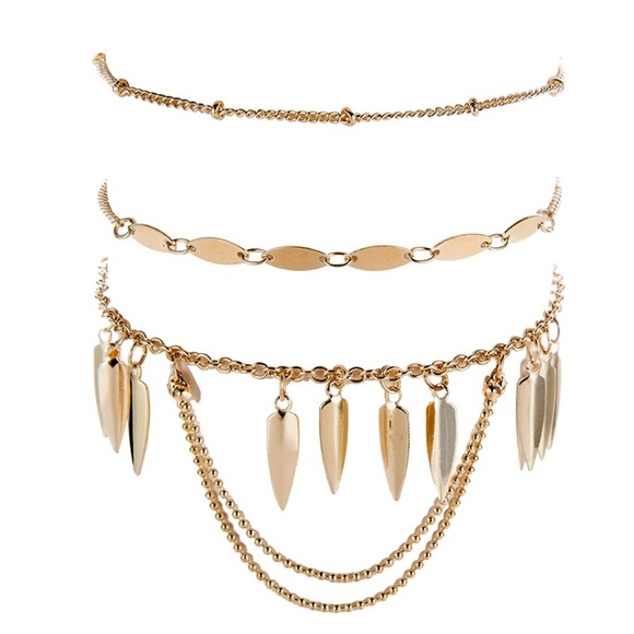 **FENELLA* 3-Pc Gold Chain Fashion Bracelet Set - Picture 3 of 10